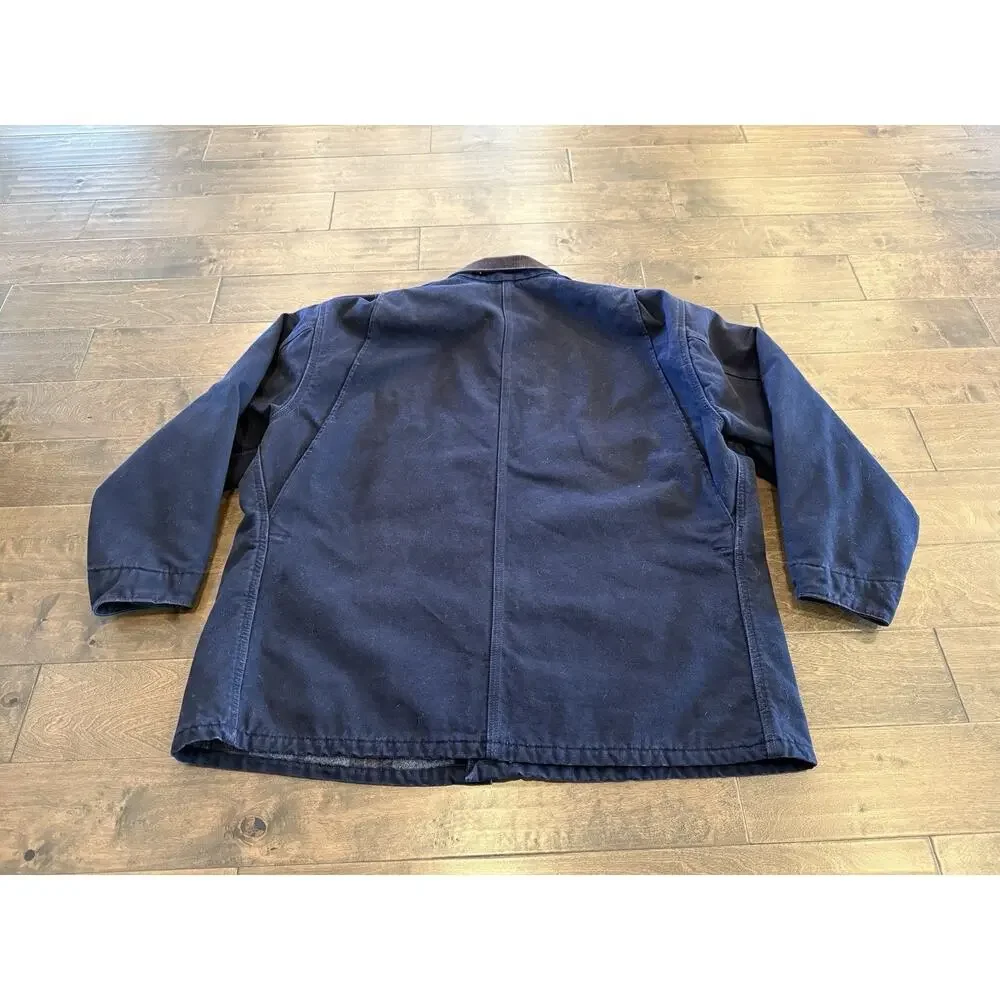 Vintage Carhartt Mens Blue Blanket Lined Canvas WorkWear Jacket Size 3XL C02 MDT - Picture 3 of 8